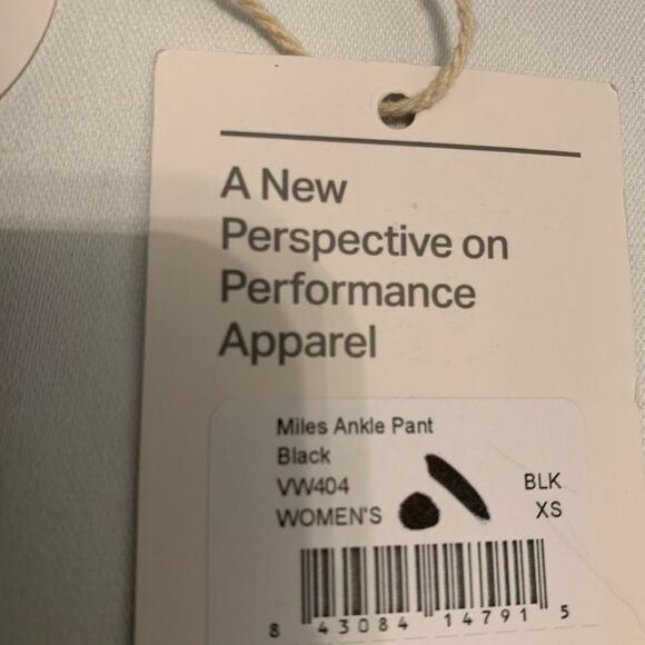 NWT Vuori XS Miles Ankle Trouser Pants black - Picture 10 of 10